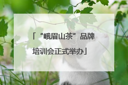 “峨眉山茶”品牌培训会正式举办